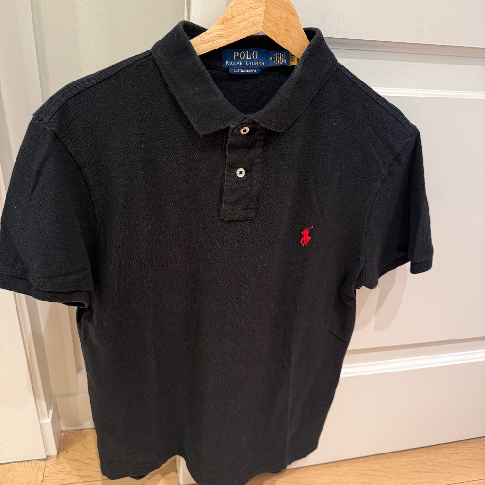 Mens' cotton black Ralph Lauren polo size medium